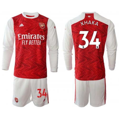 Arsenal Fodboldtrøjer Granit Xhaka 34 Børn Hjemmebanesæt 2020/21 Langærmet Arsenal Fodboldtrøjer Granit Xhaka 34 Børn Hjemmebanesæt 2020/21 Langærmet